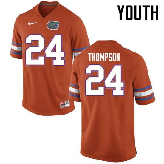 Youth Florida Gators #24 Mark Thompson NCAA Nike Orange Authentic Stitched College Football Jersey LRW7662VJ